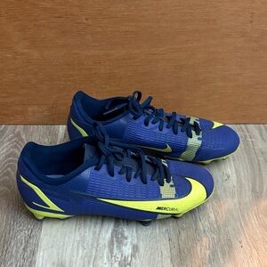 Nike Mercurial Electric Blue and Neon Yellow Cleats